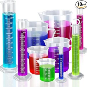 Teenitor Graduated Cylinder Plastic Beaker