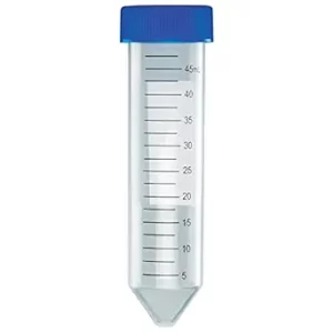 Centrifuge Tube with Attached Blue Flat Top Screw 50ml